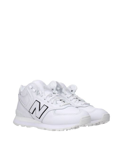 New Balance White Sneakers Comme Des Garcons Uomo Pelle Bianco for men