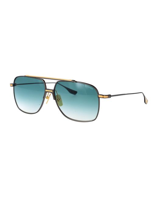Dita Eyewear Blue Aviator Sunglasses Dts100 A 02 Blk Gld