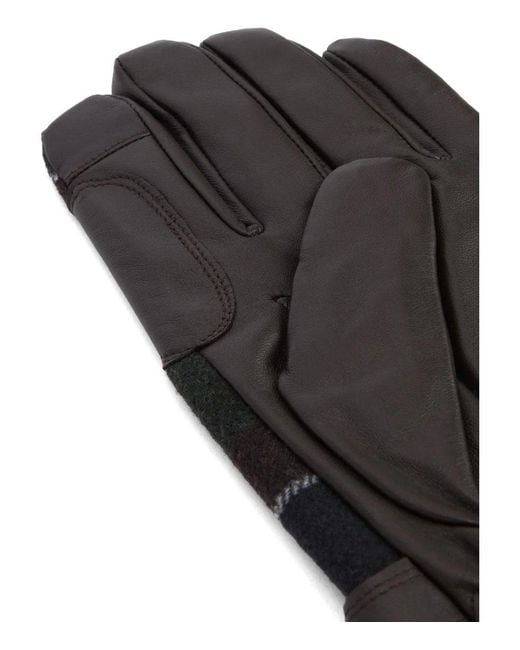 Barbour Black Newbrough Tartan Gloves