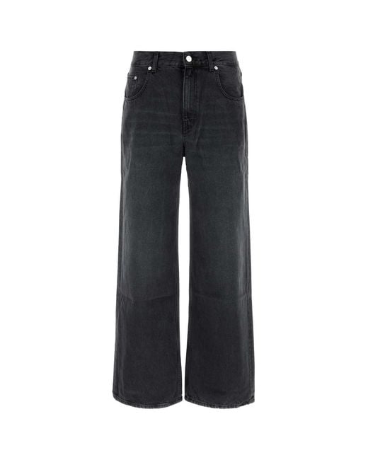Séfr Black Denim Wide-Leg Jeans for men