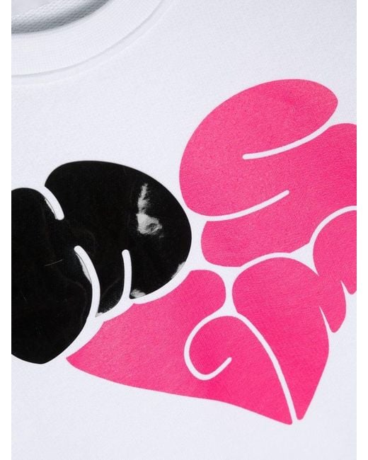 MSGM White Over Sweatshirt