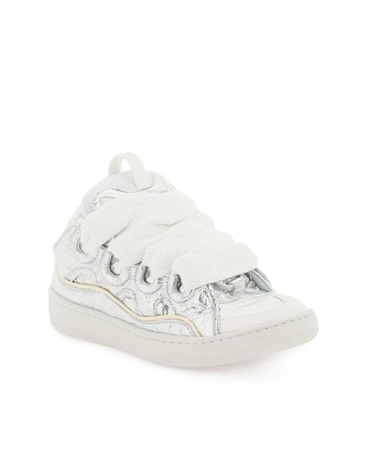 Lanvin Curb Sneakers in het White