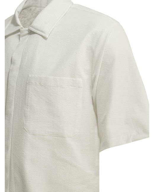 Herno Lässiges Kurzarmhemd in White für Herren
