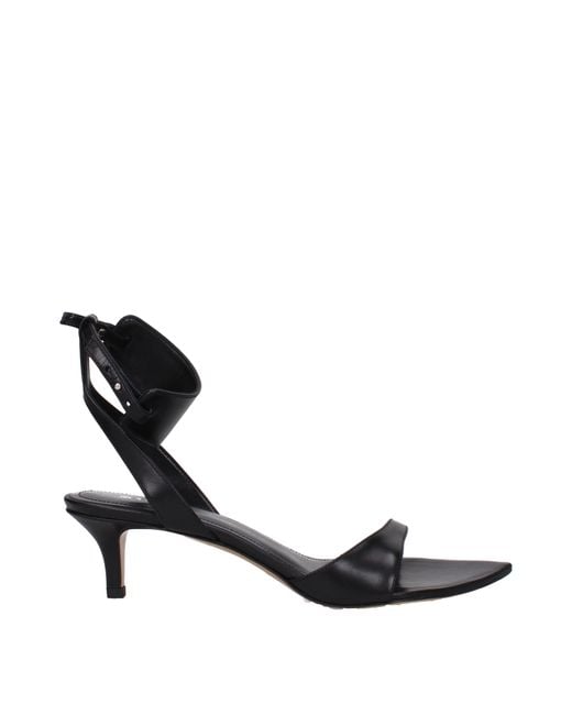 Isabel Marant Black Ela Anklewrap Heel Sandals