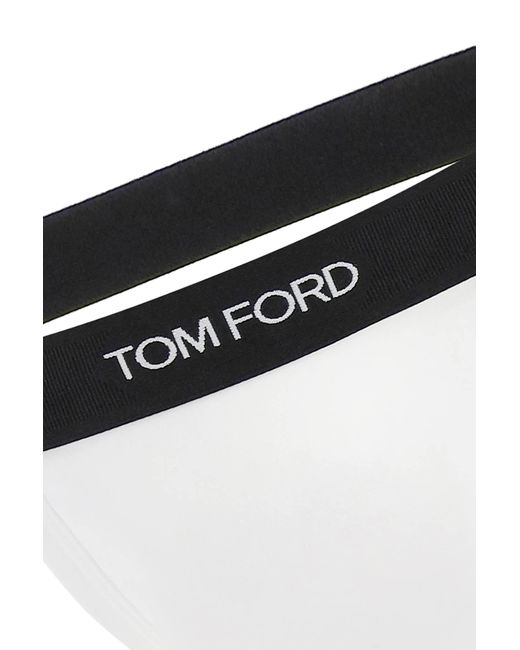 Tom Ford Logo Band Jockstrap Met Slip in het Black
