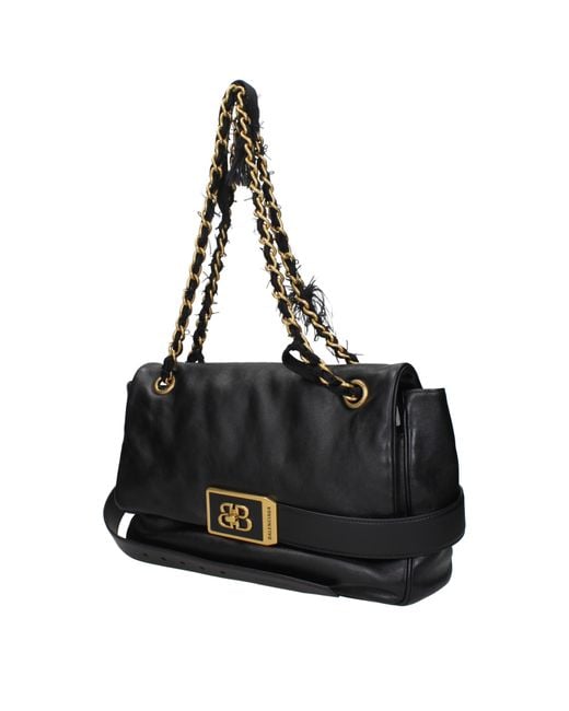 Balenciaga Black Modu Shoulder Bag Leather