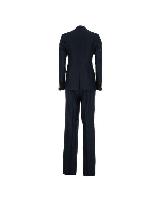 Tagliatore Blue Linen Double-Breasted Suit