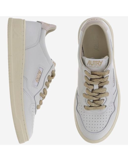 Autry White Lace Up Sneakers