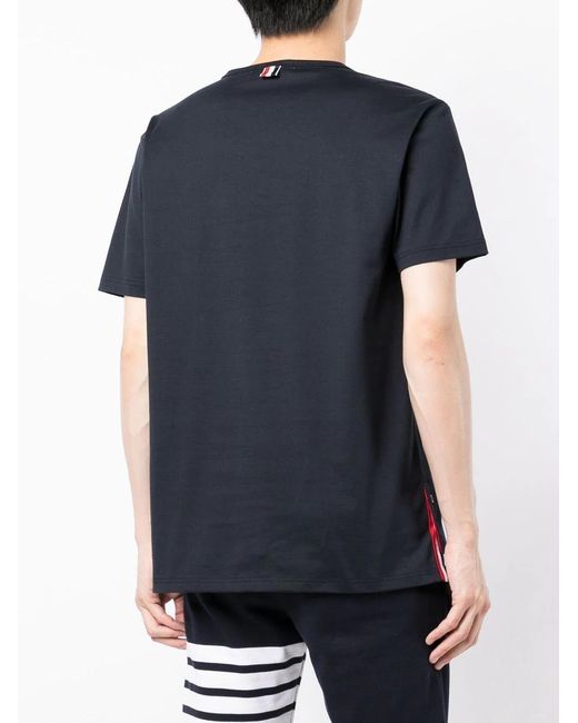 Thom Browne Blue Cotton T-Shirt for men