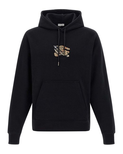 Burberry Classic Hoodie With Embroidered Logo Designe in Black für Herren