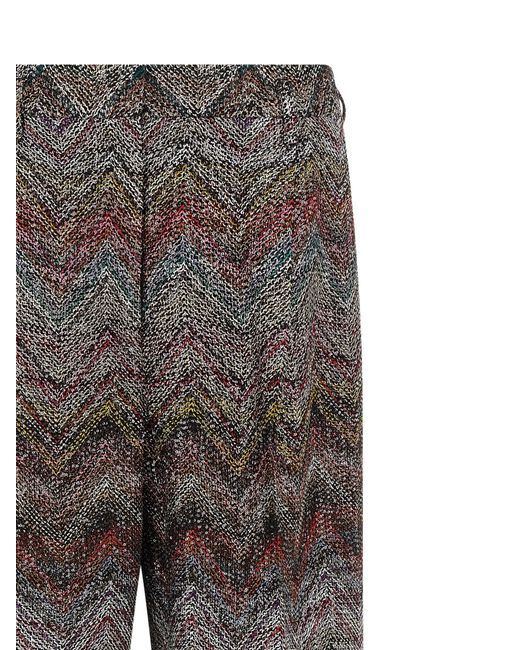 Missoni Gray Zigzag Sequin Pants