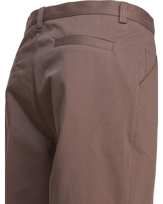 Brunello Cucinelli Twill Broek in het Brown voor heren