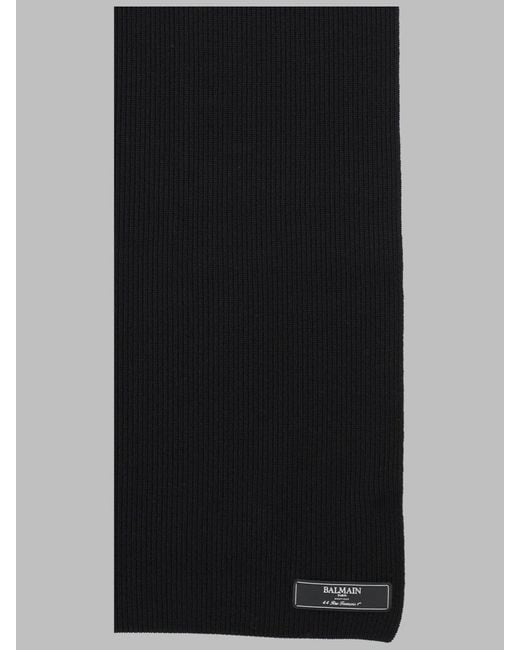 Balmain Black Textile Accessories For