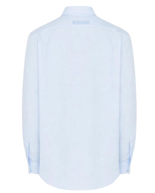 Moschino Blue Regular Solid Shirt