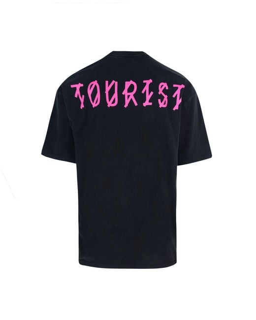 44 Label Group Black T Shirt Nera Tourist Go Home for men