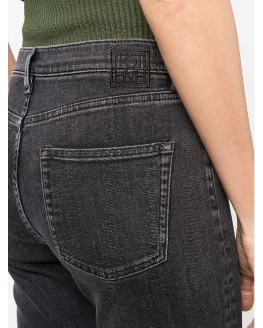 Totême Black Twisted Seam Denim Jeans