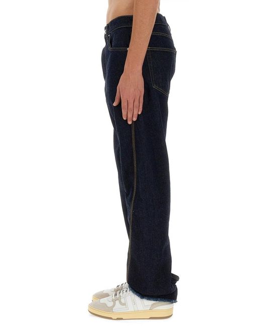 Lanvin Blue Twisted Fit Jeans for men