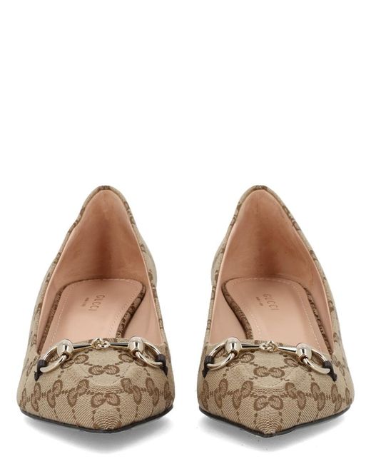 Gucci Brown Pumps With Clamp