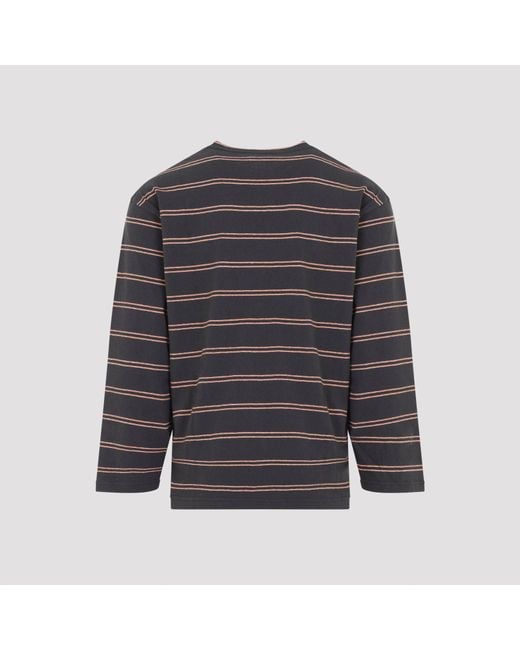 Jil Sander Gray L/S Striped T Shirt