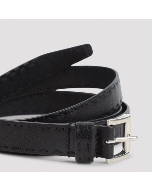 Prada Black Ledergürtel