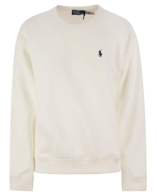 Polo ralph lauren sweatshirt white hotsell