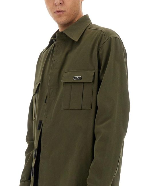 Dolce & Gabbana Green Shirt With Pockets for men