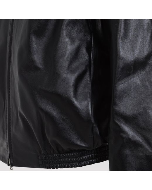 Acne Leren Bomberjack in het Black voor heren