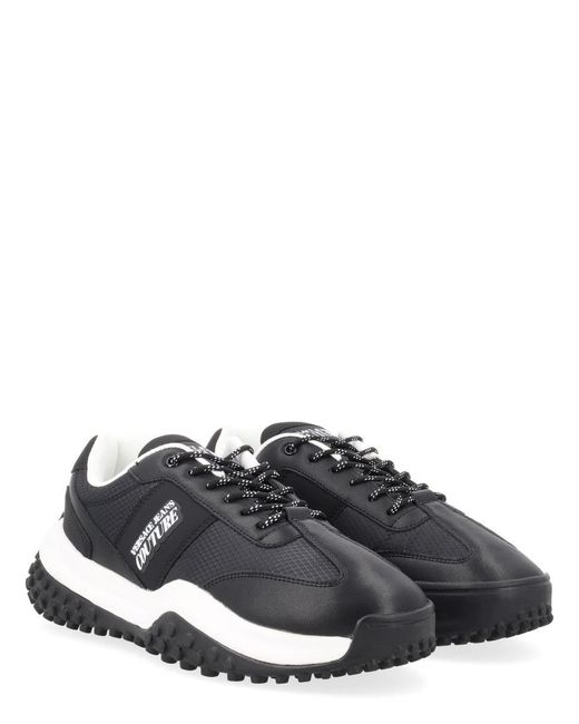 Versace Jeans Couture Black Leather Sneakers for men