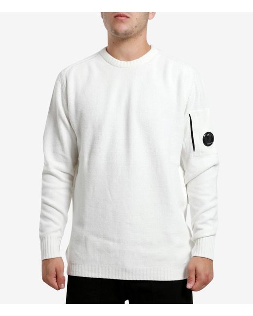 C P Company White Sweaters for men