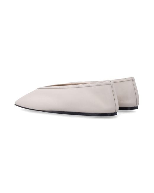 Le Monde Beryl White Leather Mary Jane Ballet Flats