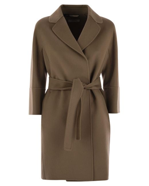 Max Mara Brown Arona Virgin Wool Coat