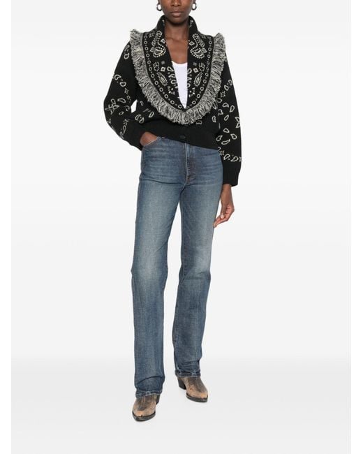 Alanui Black Cashmere And Wool Cardi-Bomber