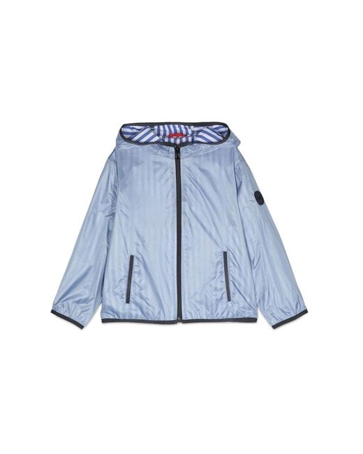 Fay Blue Zipper And Hood Jacket