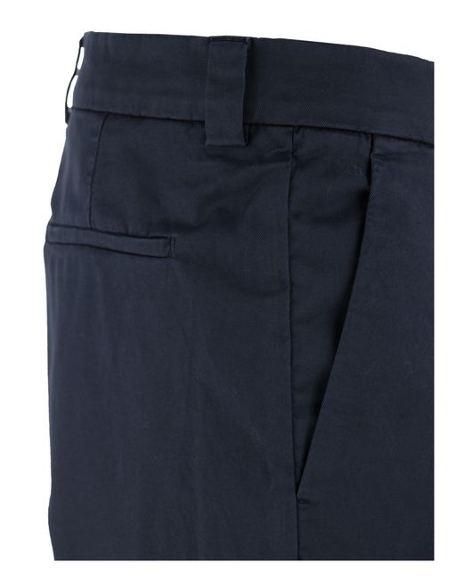Grement Dyed Leisure Fit pantalon dans American Pima Comfort Cotton avec des plis Brunello Cucinelli en coloris Blue
