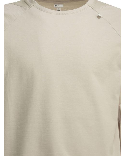 Goldwin Natural "Paneled Mesh L/S" Crew Neck T Shirt