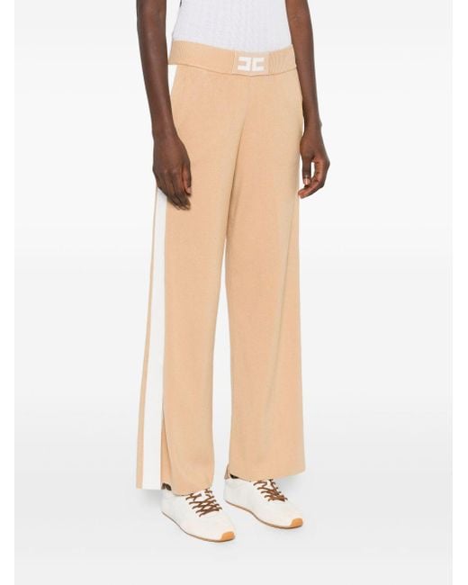 Elisabetta Franchi Natural Tricot Trousers