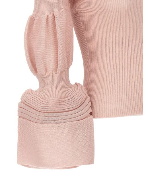Issey Miyake 'assemblage Branch' Top in het Pink