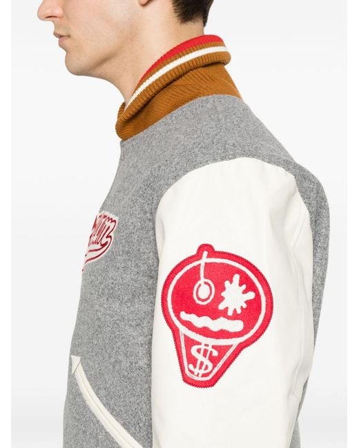 ICECREAM Gray Logo Bomber Jacket