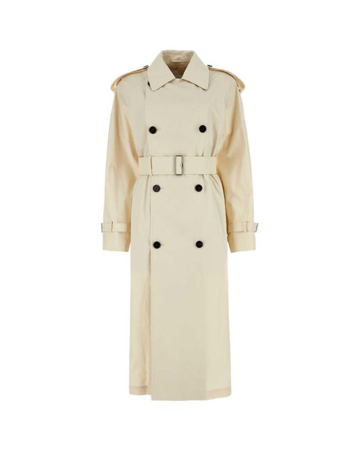 Burberry Natural Ivory Gabardine Trench Coat