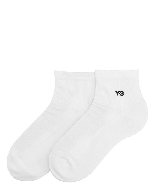 Y-3 White Socks With Logo