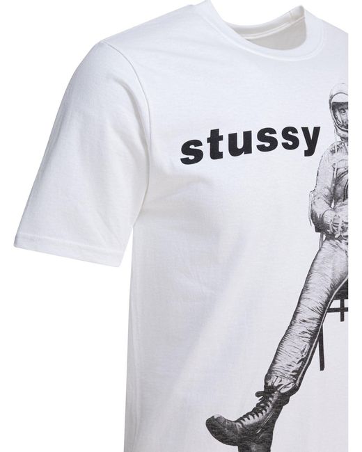 Stussy White Astronaut Tee for men