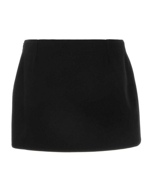 Givenchy Black Wool Mini Skirt