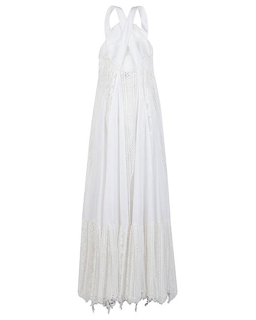 Loewe White Cotton Long Dress