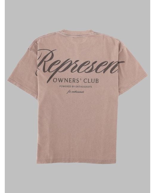 Represent Natural T Shirt Con Logo