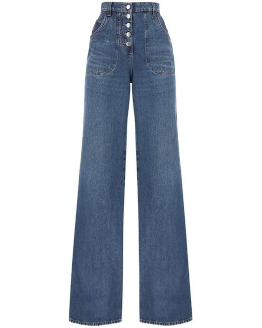 Etro Jeans Met ruggeblasmotief in het Blue
