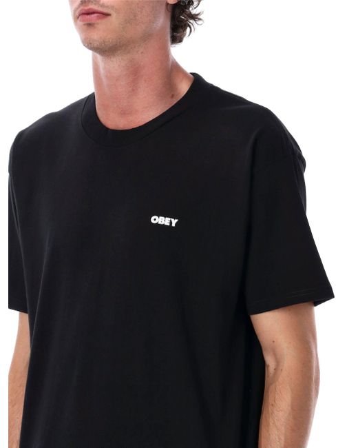 Obey Black T Shirts And Polos