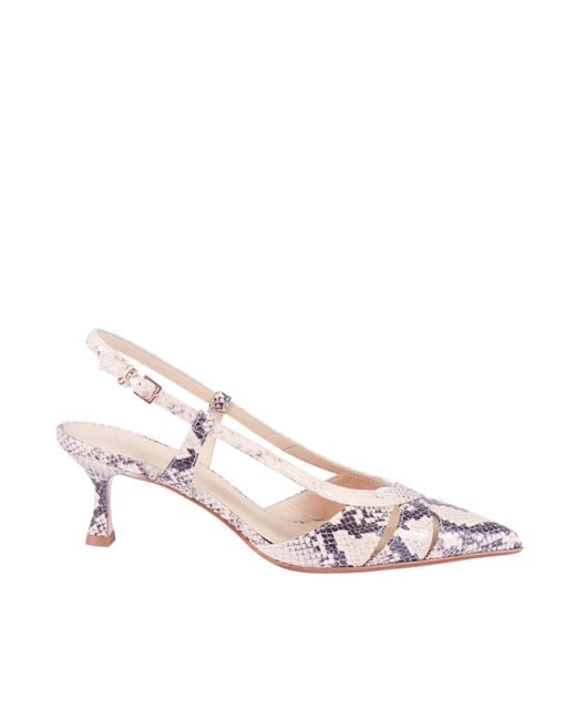 Sergio Levantesi Pink Slingback Edda6 Pitone Sabbia