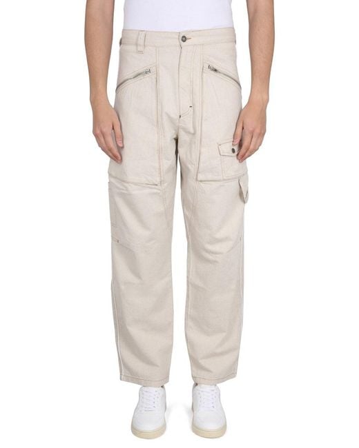 Isabel Marant Natural Mini Button-Up Pants for men