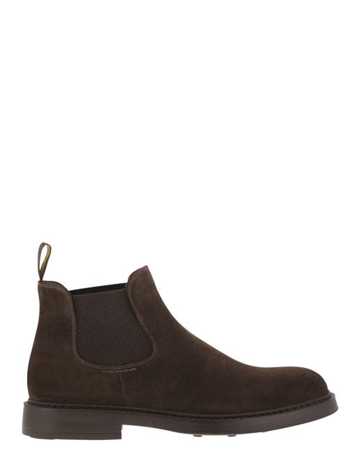 Doucal 's Bota de ante Chelsea Doucal's de hombre de color Brown