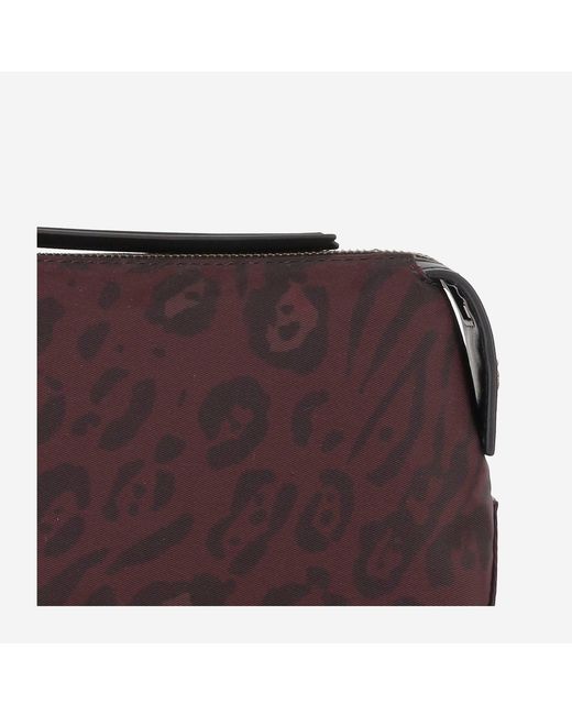 Pinko Purple Toiletry Bag With Animal Print